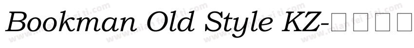 Bookman Old Style KZ字体转换